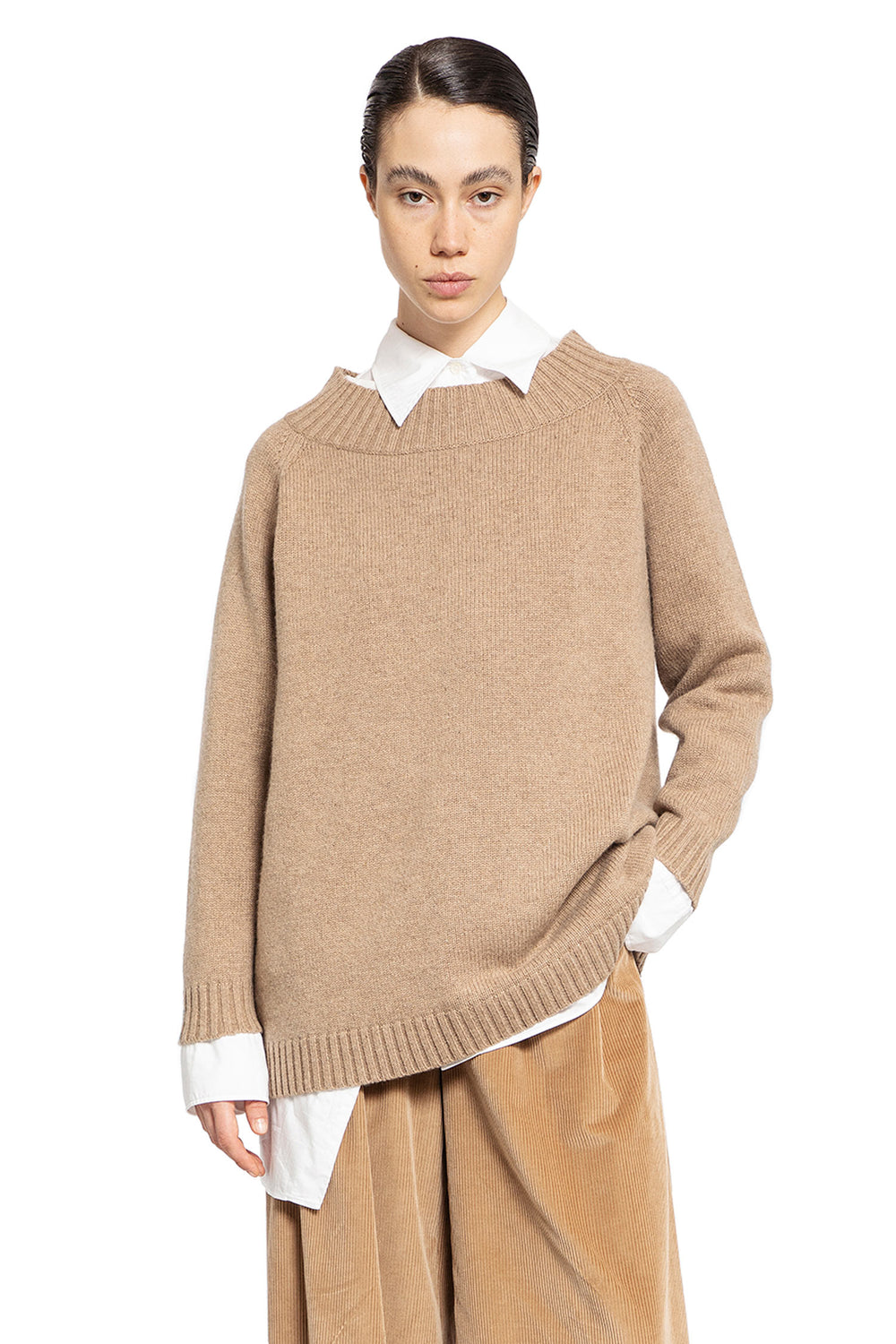 MAX MARA WOMAN BEIGE KNITWEAR