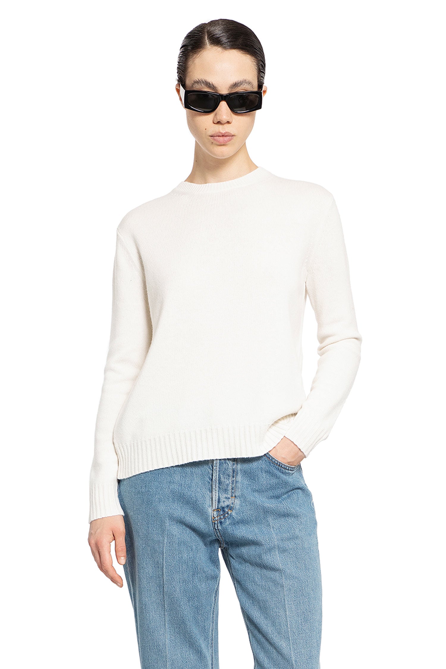 MAX MARA WOMAN OFF-WHITE KNITWEAR