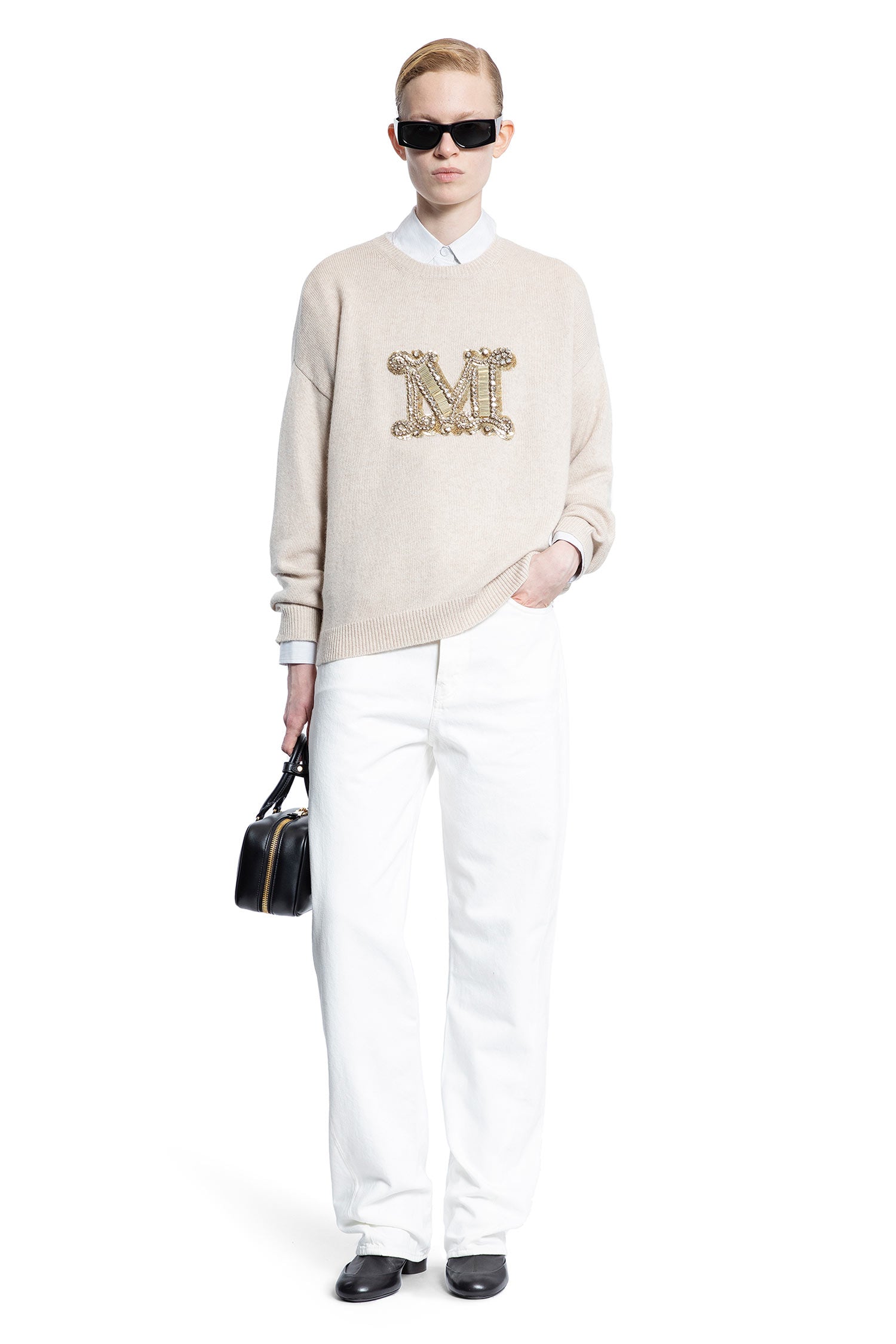 MAX MARA WOMAN BEIGE KNITWEAR