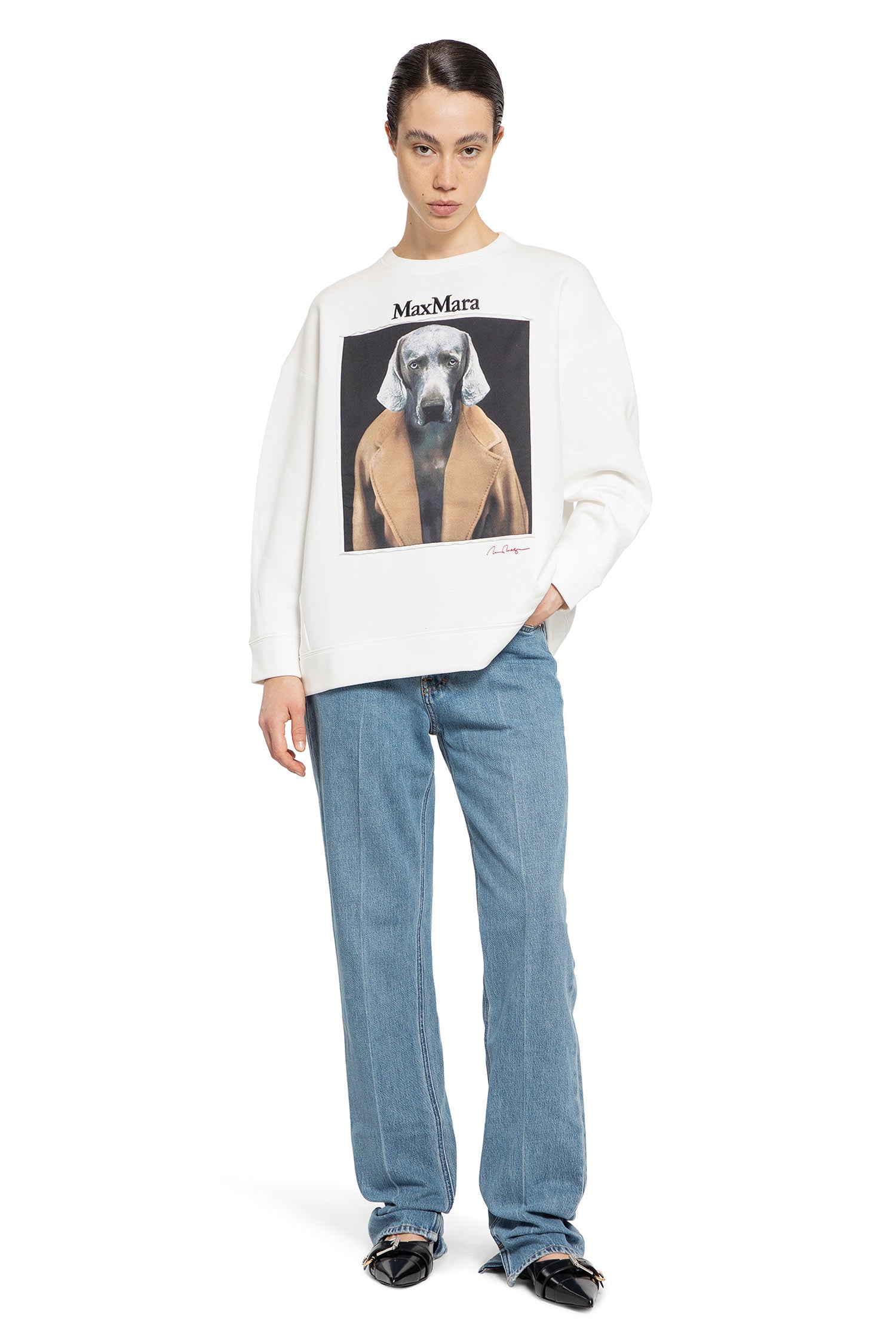 MAX MARA WOMAN WHITE SWEATSHIRTS