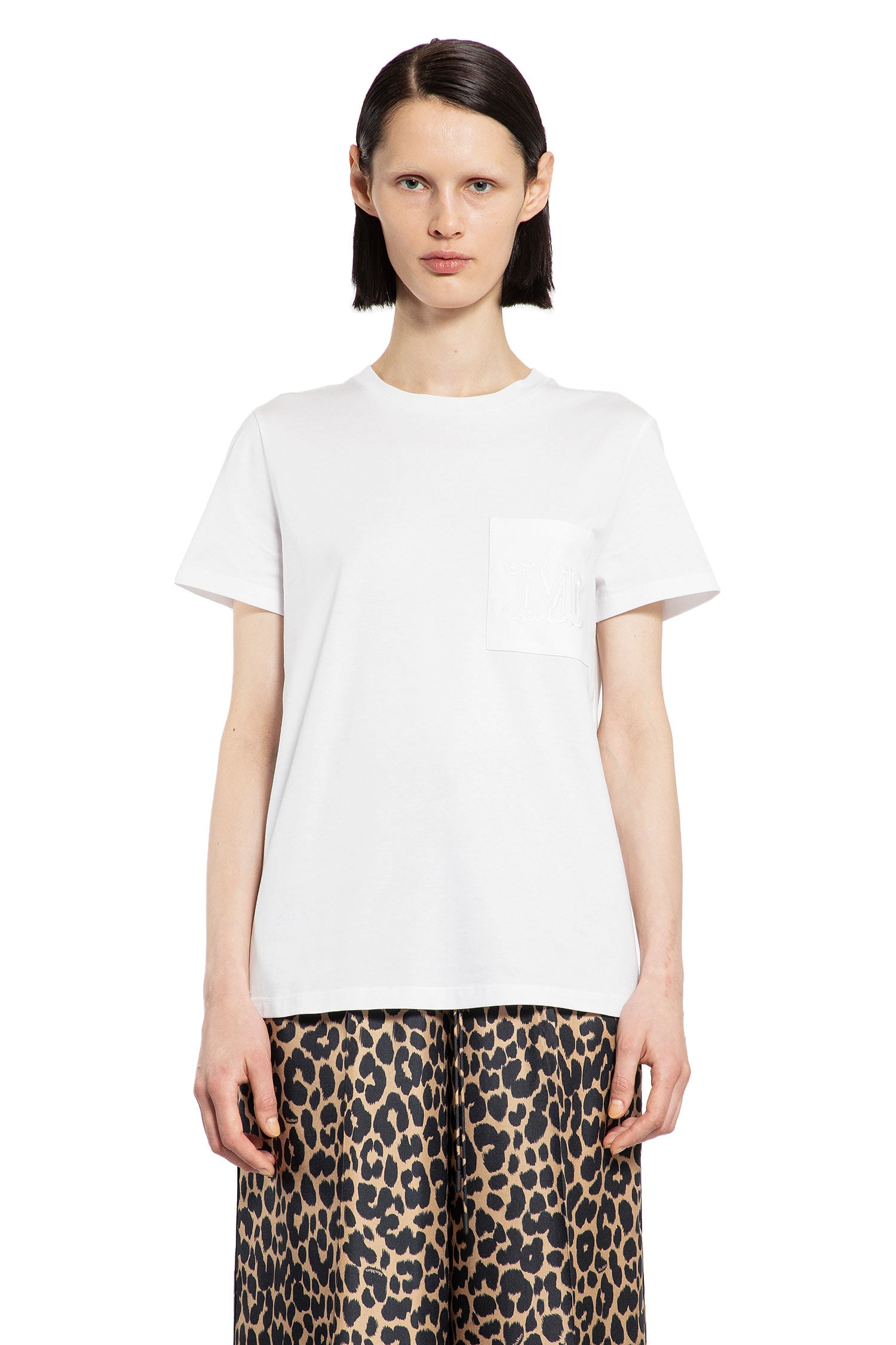 MAX MARA WOMAN WHITE T-SHIRTS & TANK TOPS