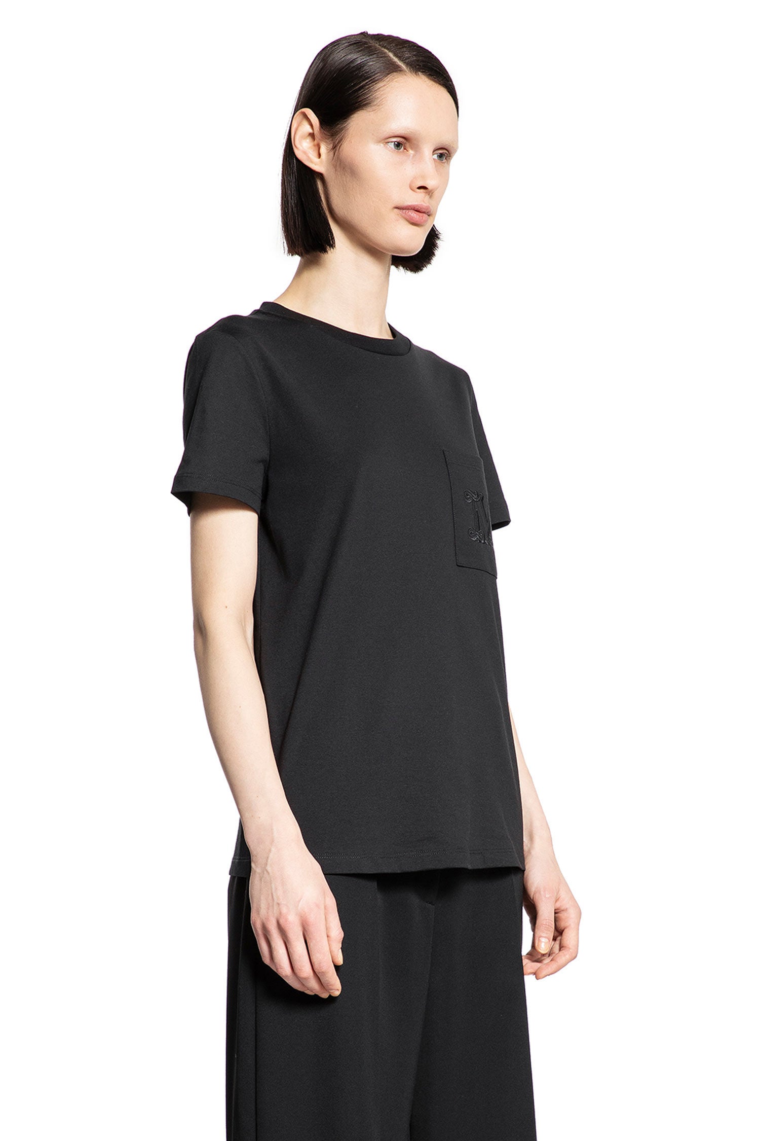 MAX MARA WOMAN BLACK T-SHIRTS & TANK TOPS