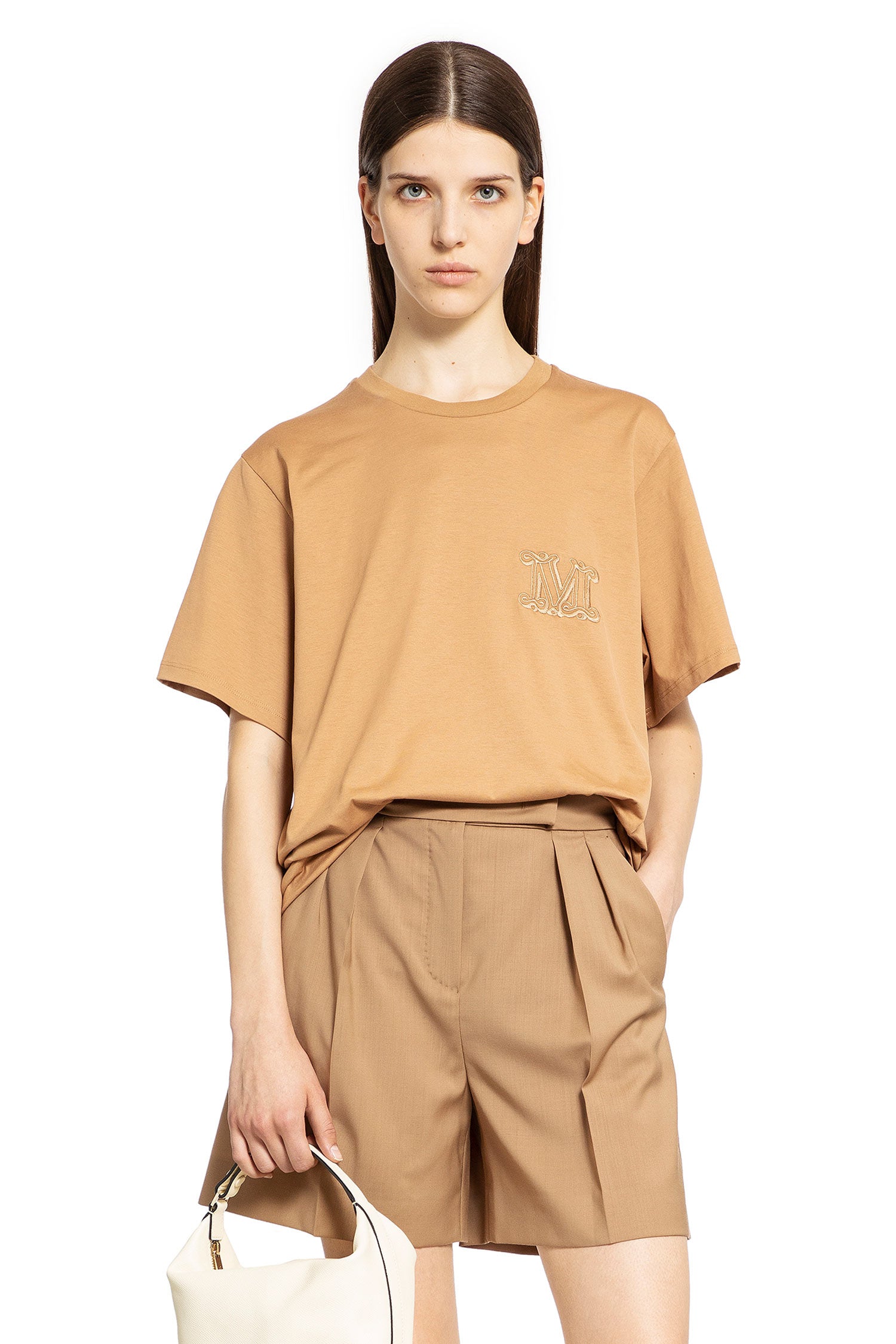 MAX MARA WOMAN BEIGE T-SHIRTS