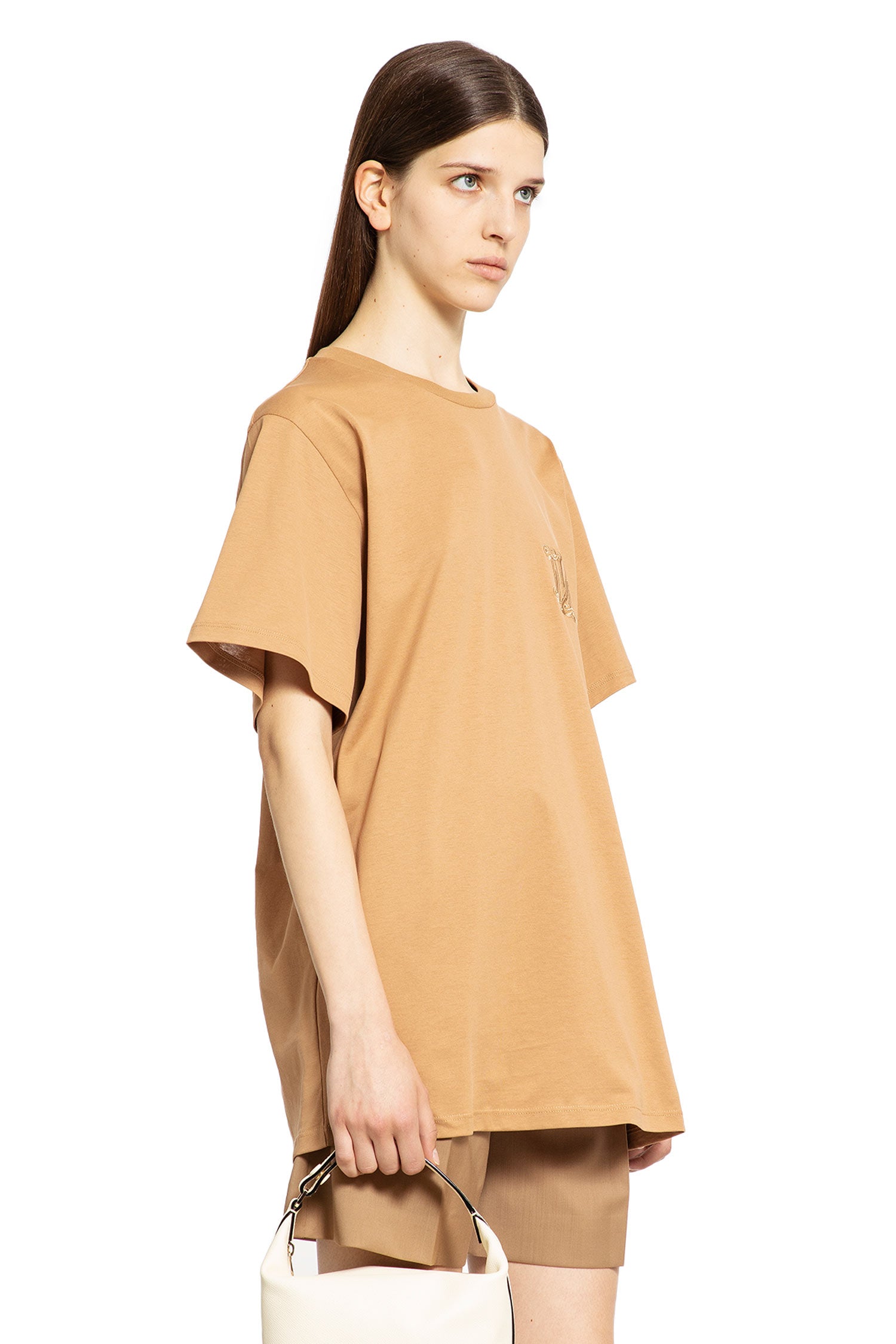 MAX MARA WOMAN BEIGE T-SHIRTS & TANK TOPS