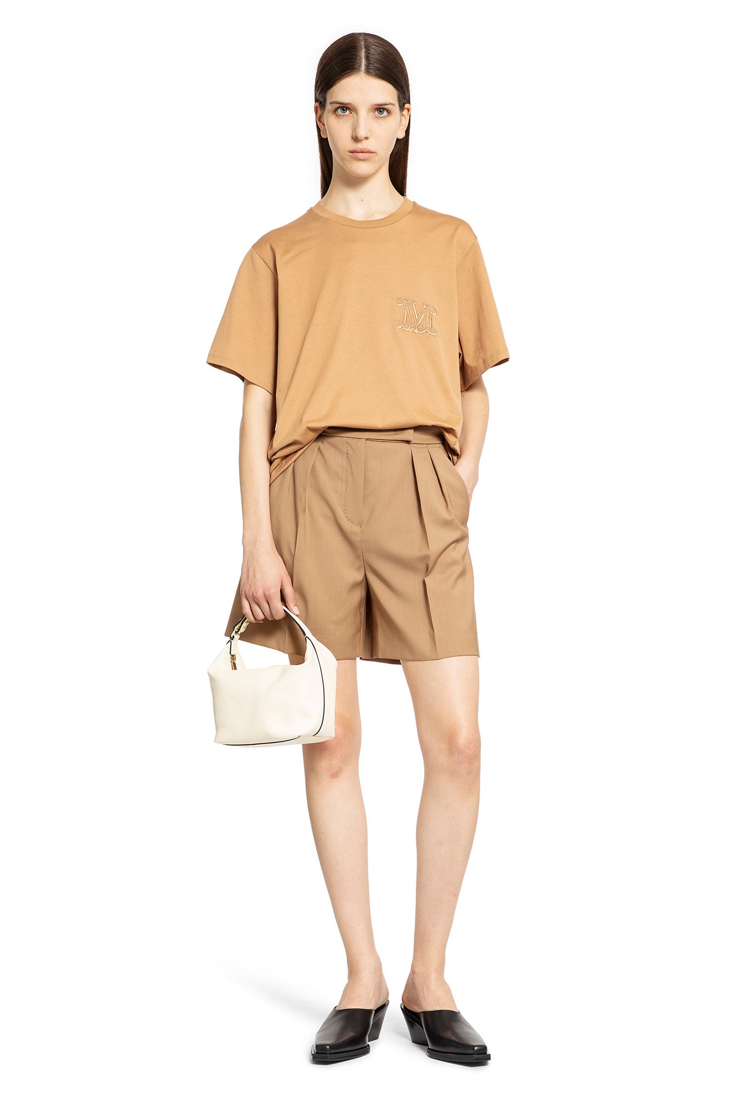 MAX MARA WOMAN BEIGE T-SHIRTS