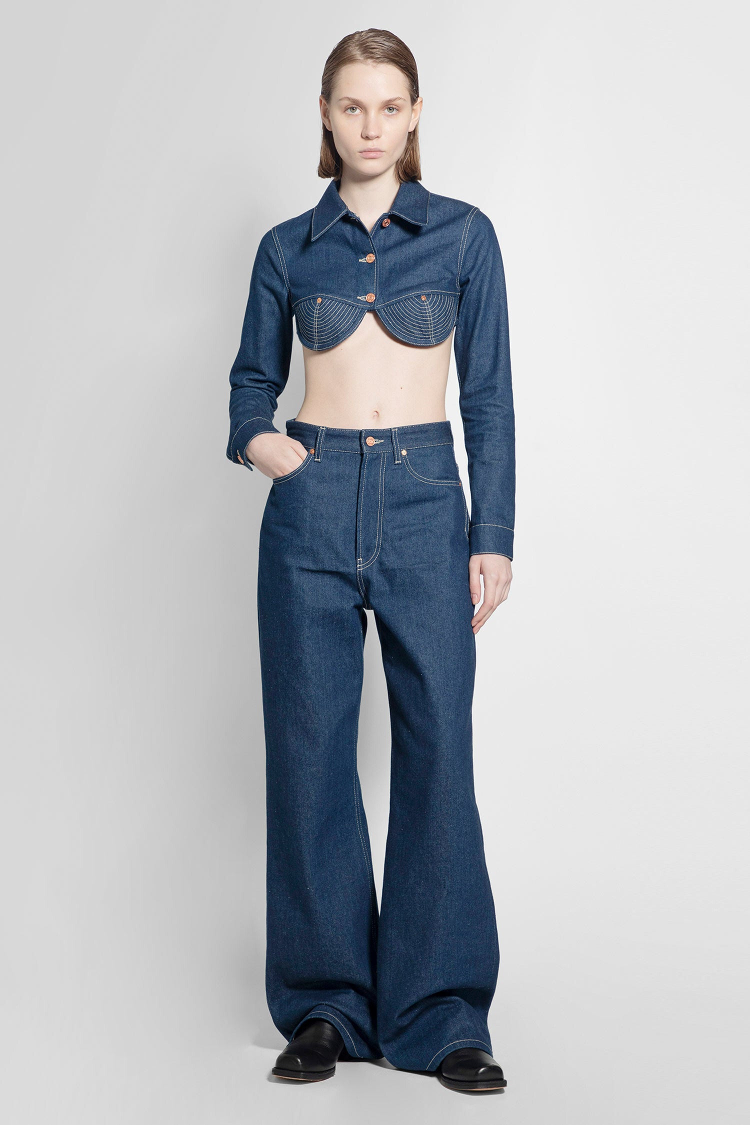 JEAN PAUL GAULTIER WOMAN BLUE JEANS