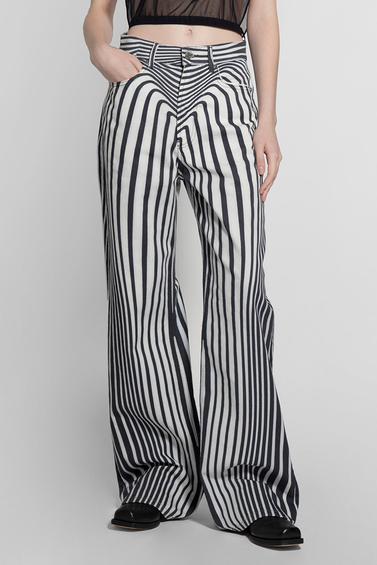 JEAN PAUL GAULTIER WOMAN BLACK&WHITE JEANS