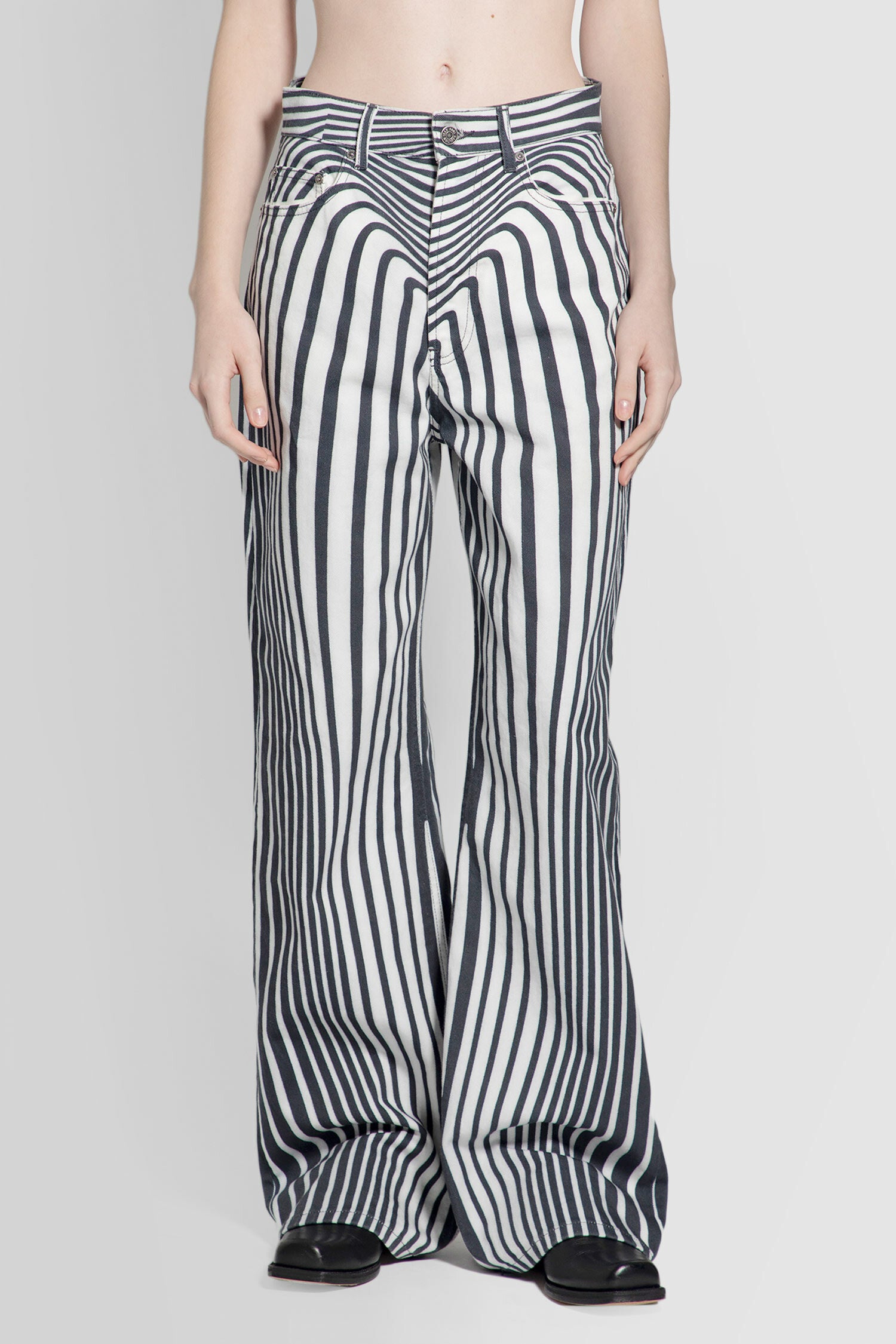 JEAN PAUL GAULTIER WOMAN BLACK&WHITE JEANS