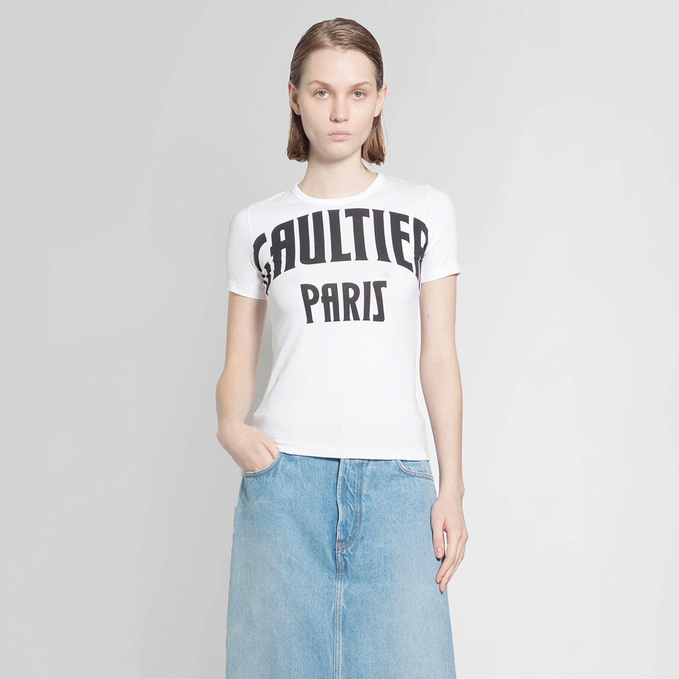 JEAN PAUL GAULTIER WOMAN WHITE T-SHIRTS - JEAN PAUL GAULTIER - T 