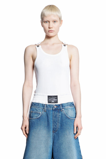 JEAN PAUL GAULTIER WOMAN WHITE T-SHIRTS & TANK TOPS