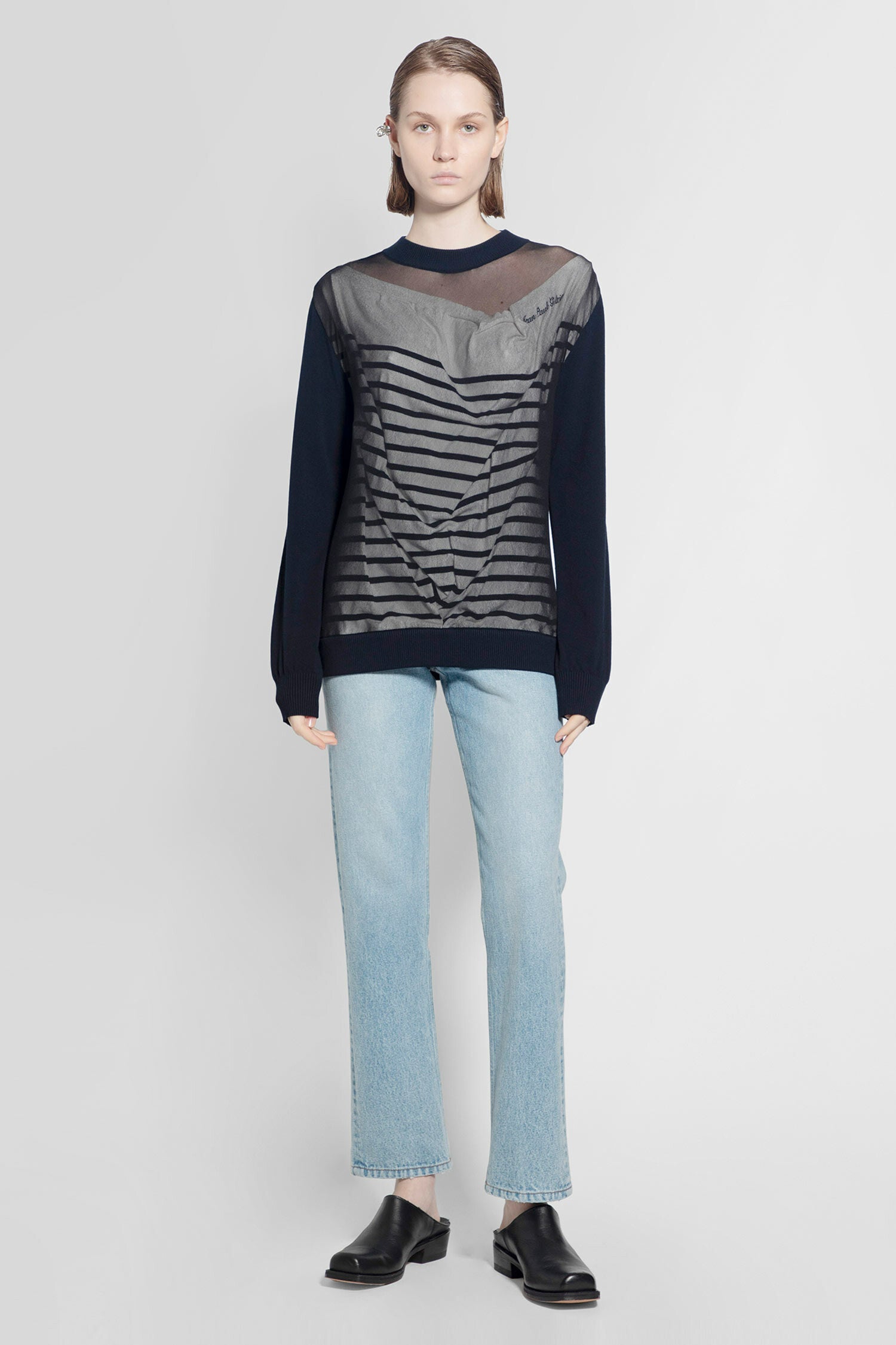 JEAN PAUL GAULTIER WOMAN BLUE KNITWEAR