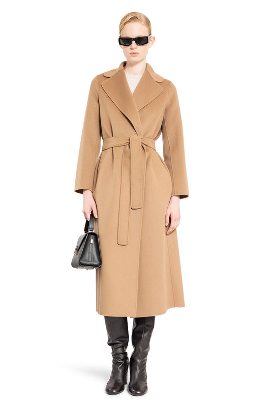 S MAX MARA WOMAN BROWN COATS