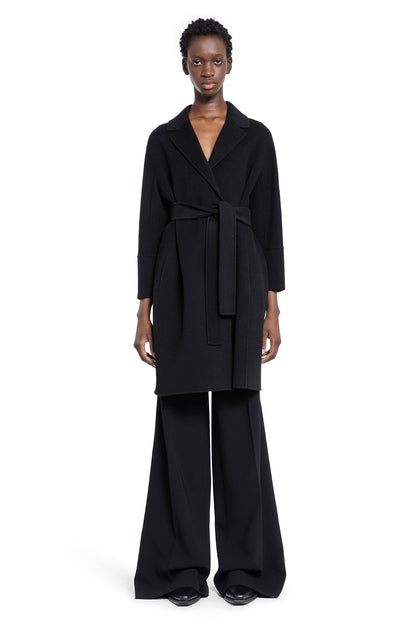 S MAX MARA WOMAN BLACK COATS