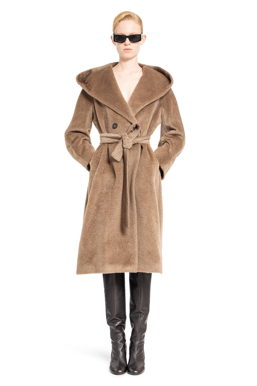 S MAX MARA WOMAN BROWN COATS