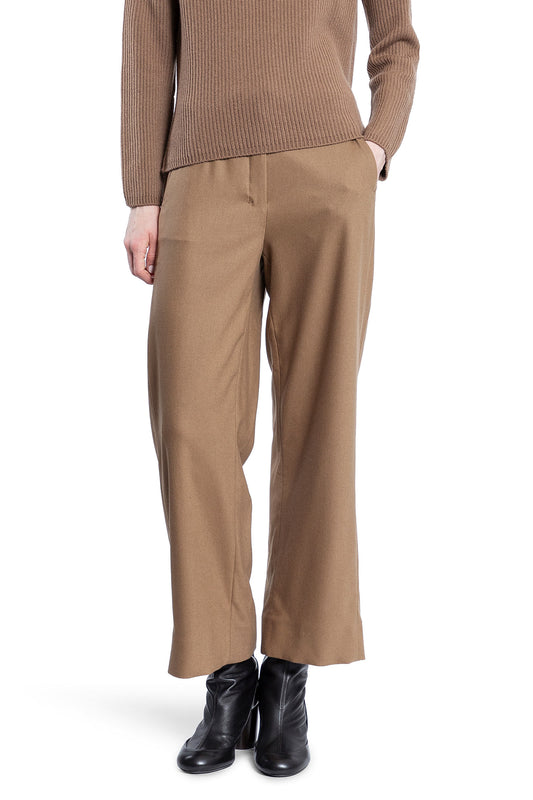 S MAX MARA WOMAN BROWN TROUSERS