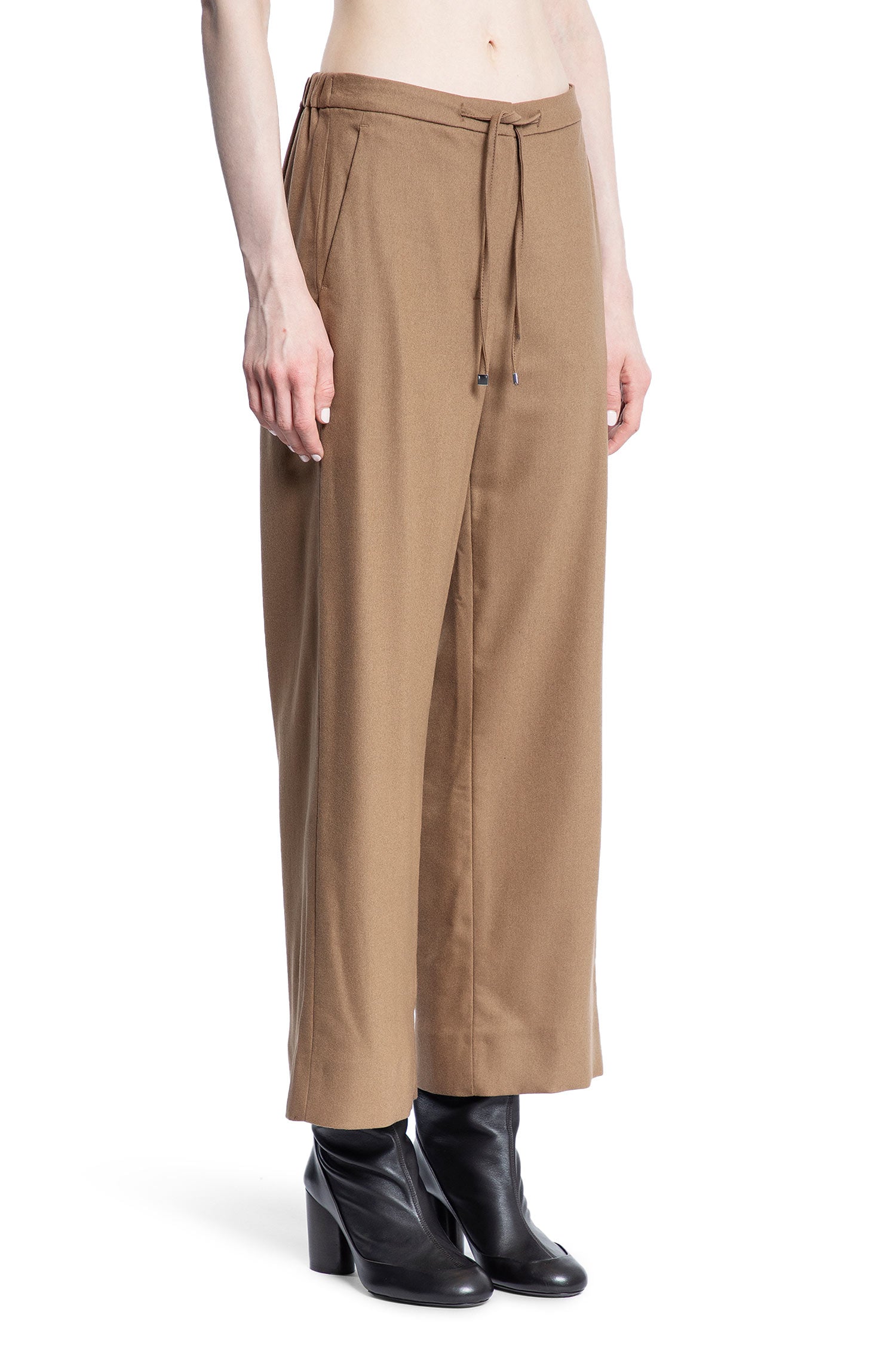 S MAX MARA WOMAN BROWN TROUSERS