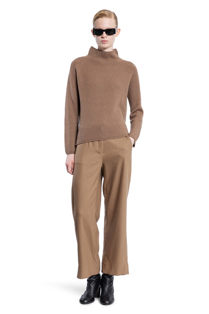 S MAX MARA WOMAN BROWN TROUSERS