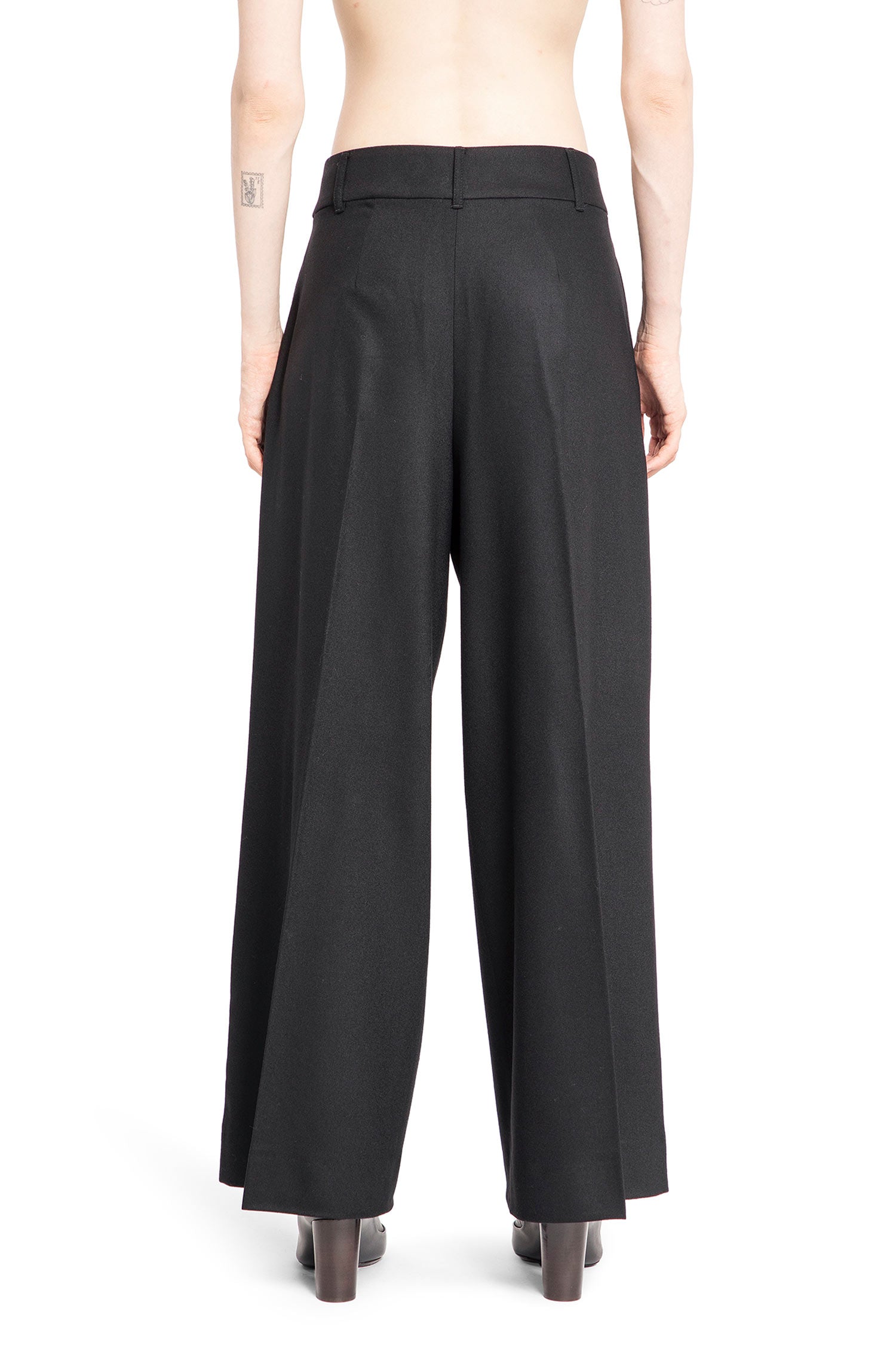 S MAX MARA WOMAN BLACK TROUSERS