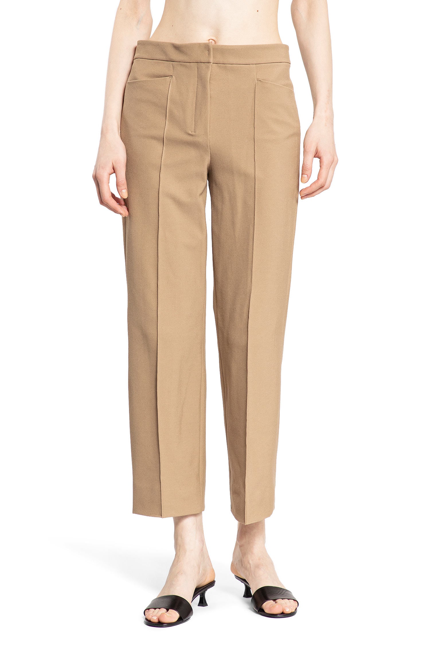 S MAX MARA WOMAN BEIGE TROUSERS