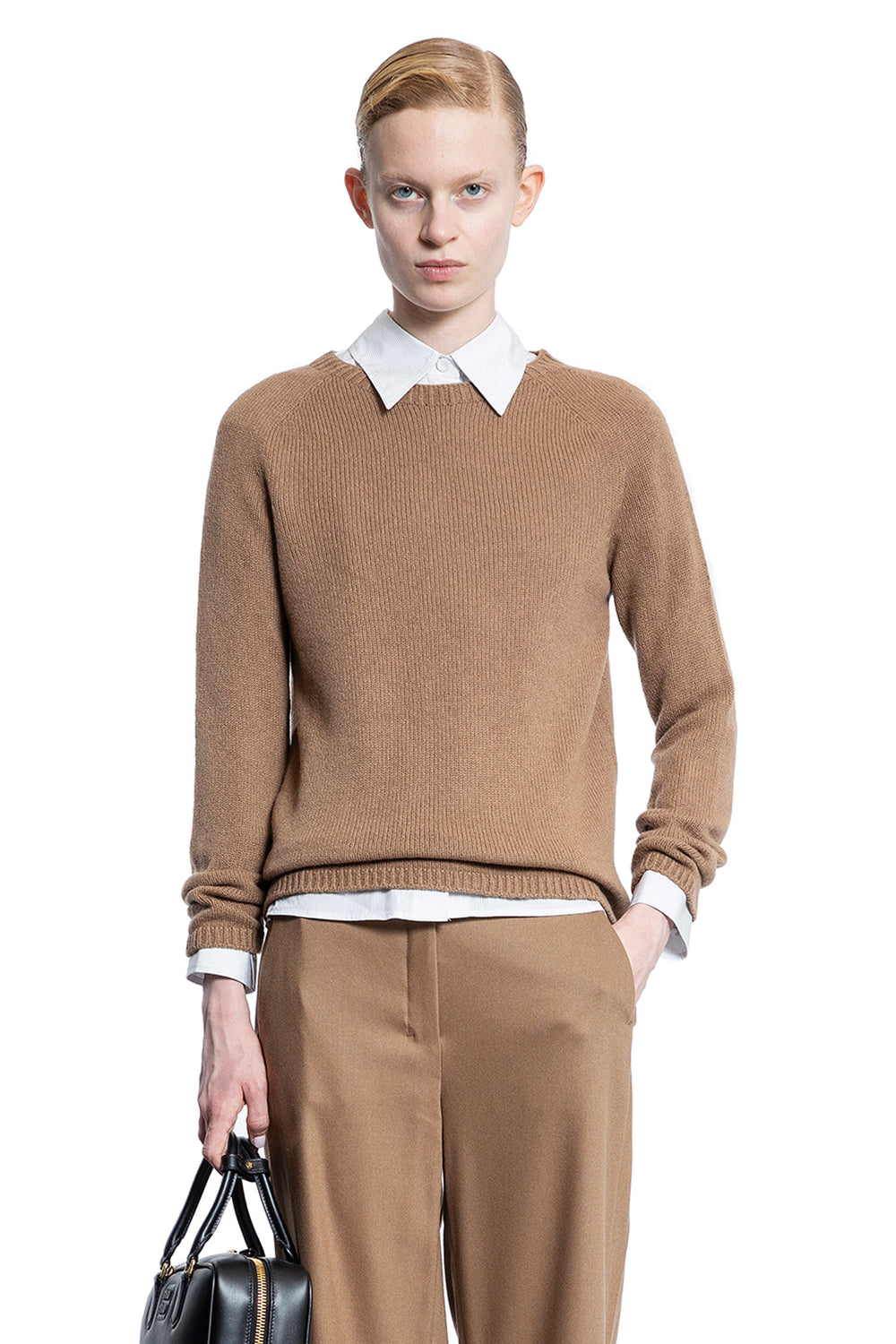 S MAX MARA WOMAN BROWN KNITWEAR