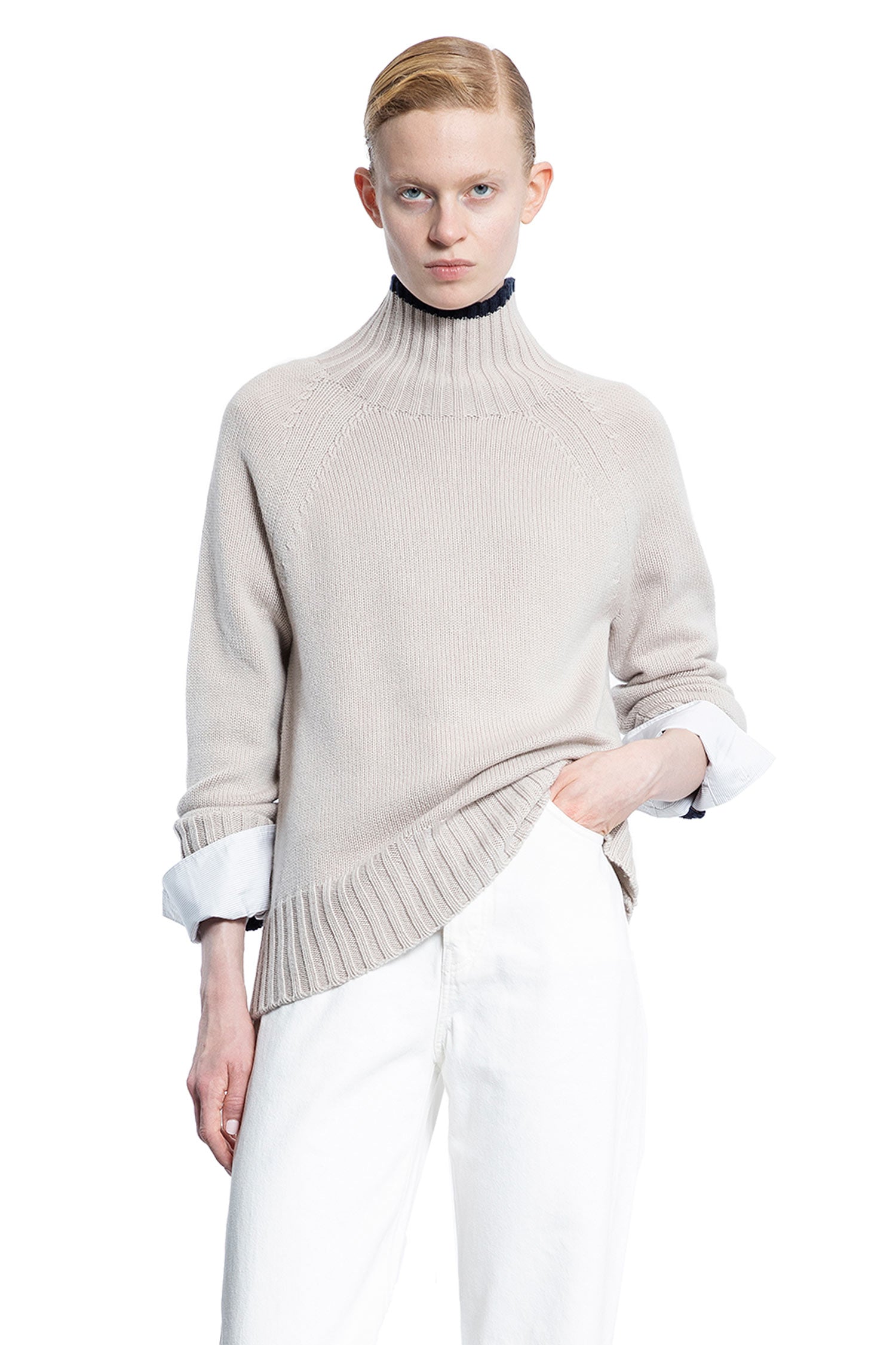 S MAX MARA WOMAN BEIGE KNITWEAR