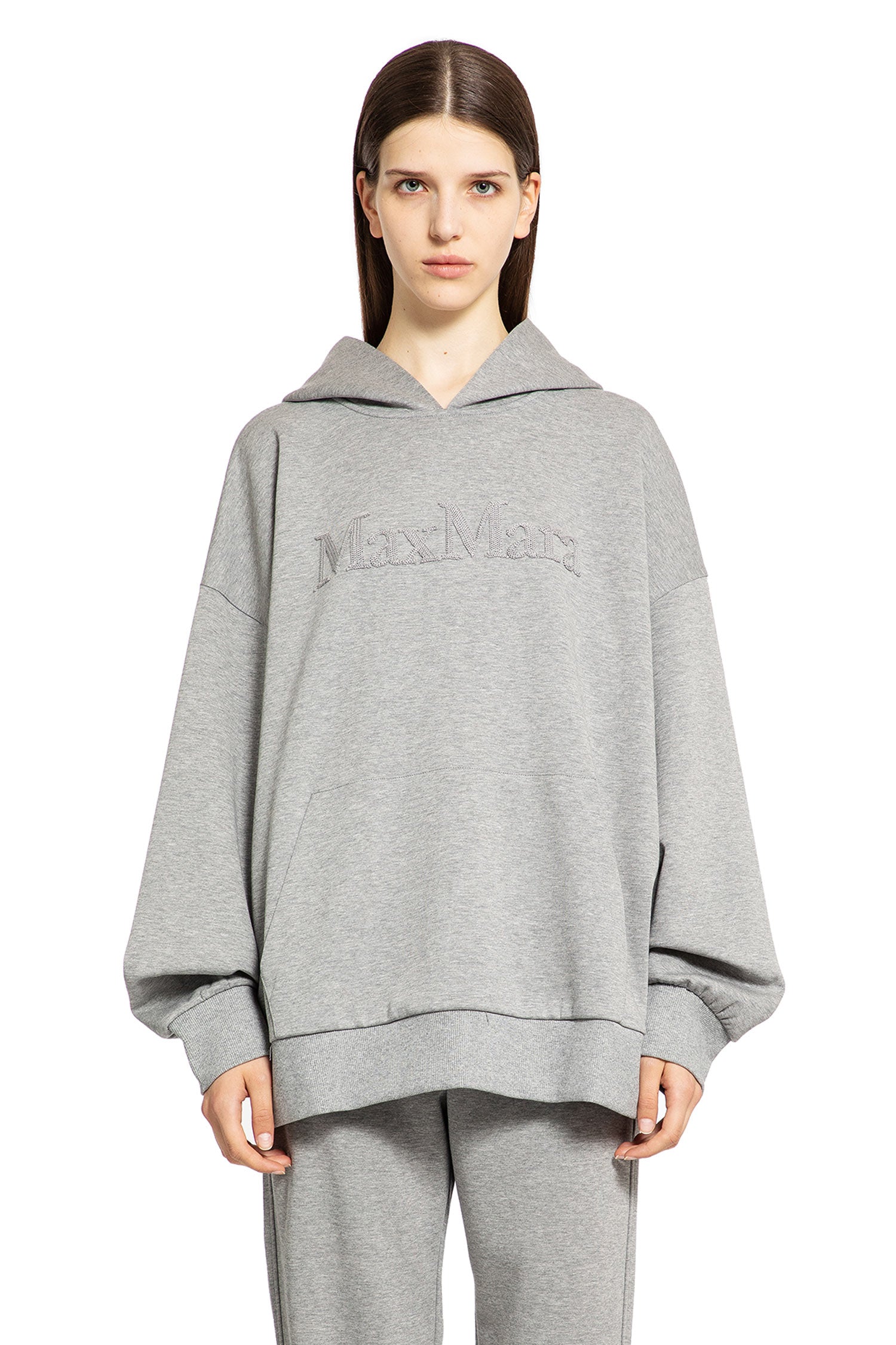 S MAX MARA WOMAN GREY SWEATSHIRTS