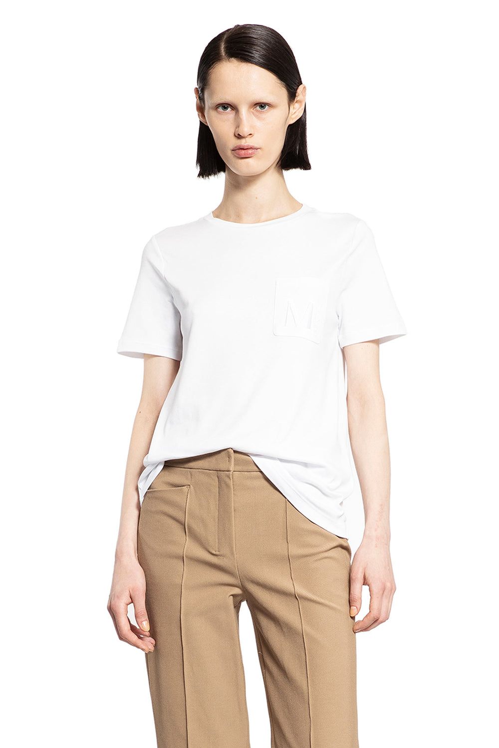 S MAX MARA WOMAN WHITE T-SHIRTS & TANK TOPS