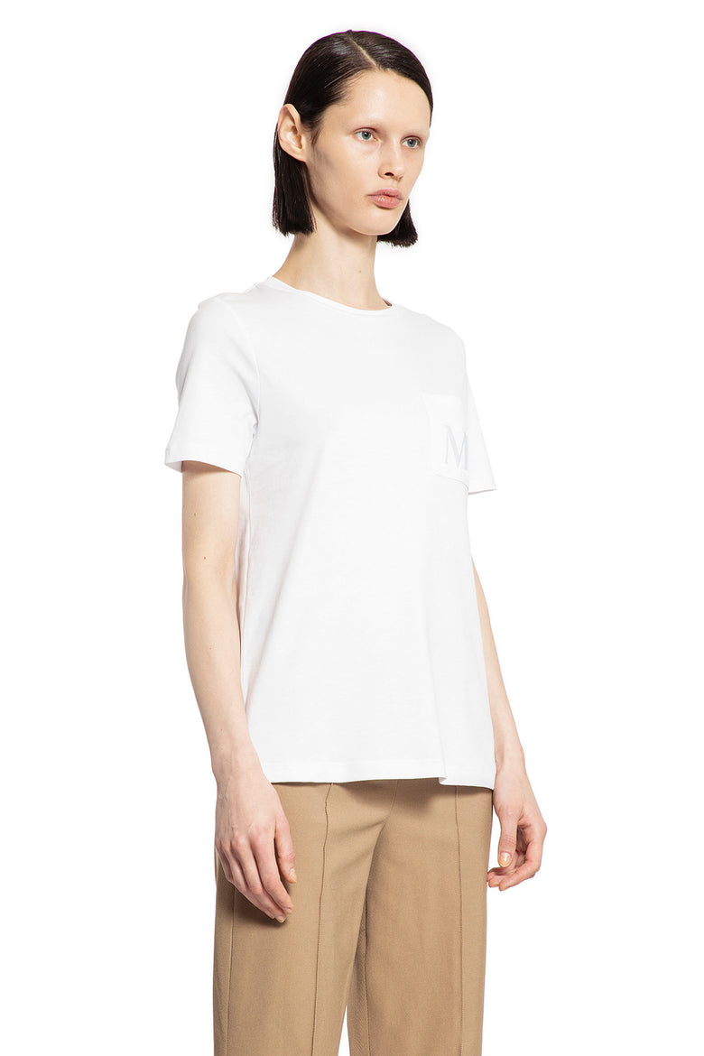 S MAX MARA WOMAN WHITE T-SHIRTS & TANK TOPS