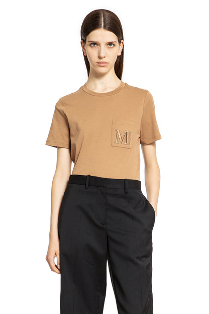 Antonioli S MAX MARA WOMAN BEIGE T-SHIRTS & TANK TOPS