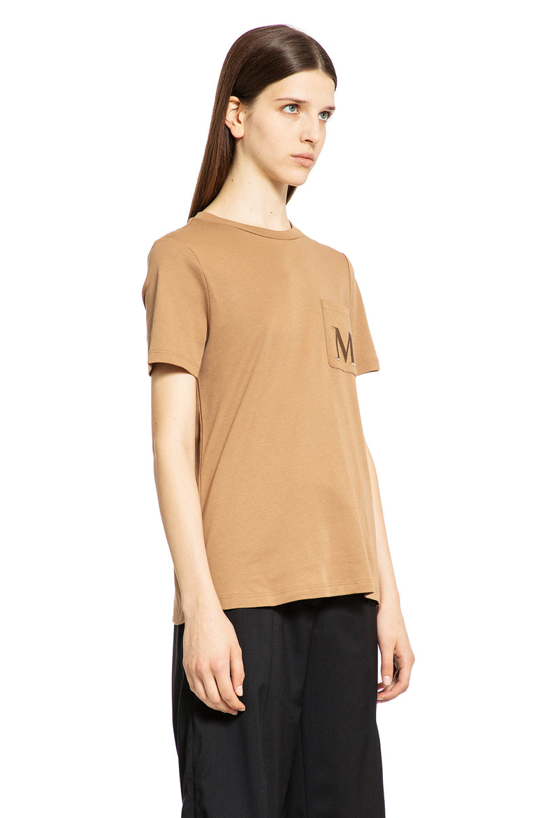 S MAX MARA WOMAN BEIGE T-SHIRTS & TANK TOPS