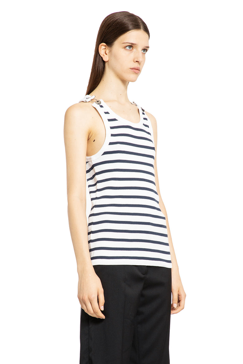 JEAN PAUL GAULTIER WOMAN BLACK&WHITE T-SHIRTS & TANK TOPS