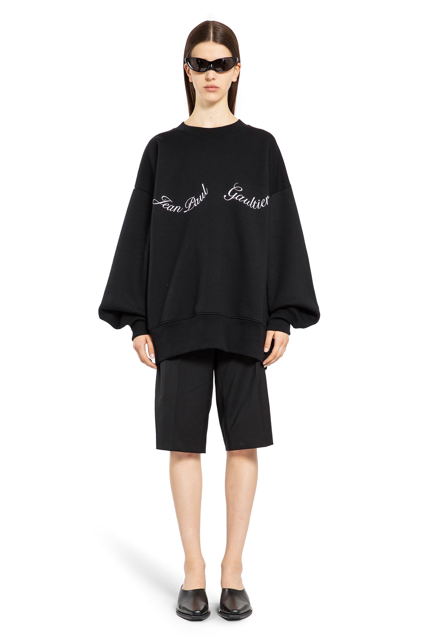 JEAN PAUL GAULTIER WOMAN BLACK SWEATSHIRTS