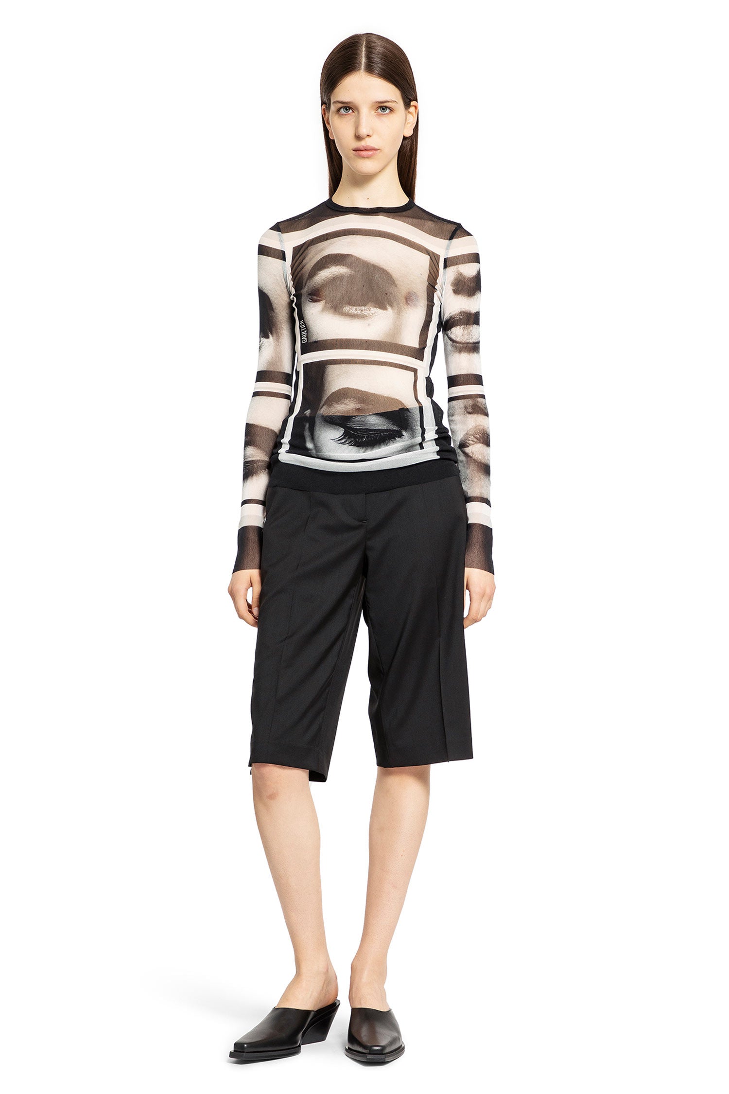 JEAN PAUL GAULTIER WOMAN BLACK&WHITE TOPS