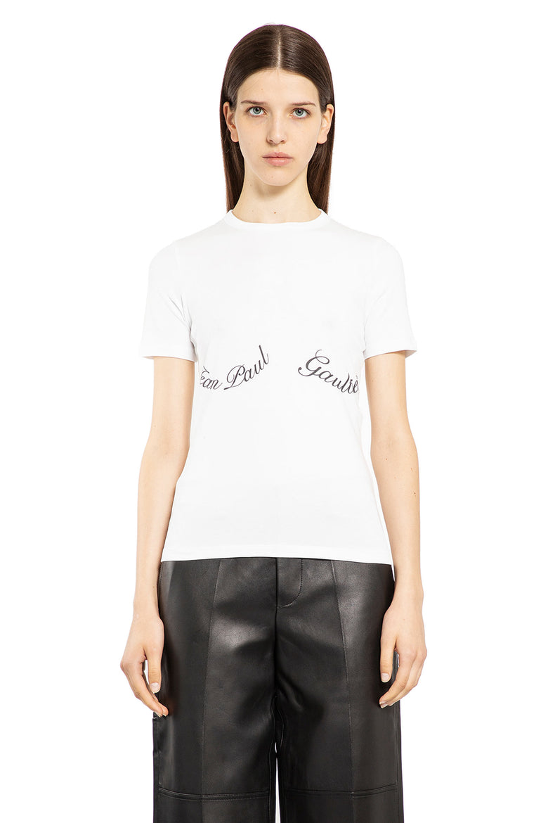 JEAN PAUL GAULTIER WOMAN WHITE T-SHIRTS & TANK TOPS