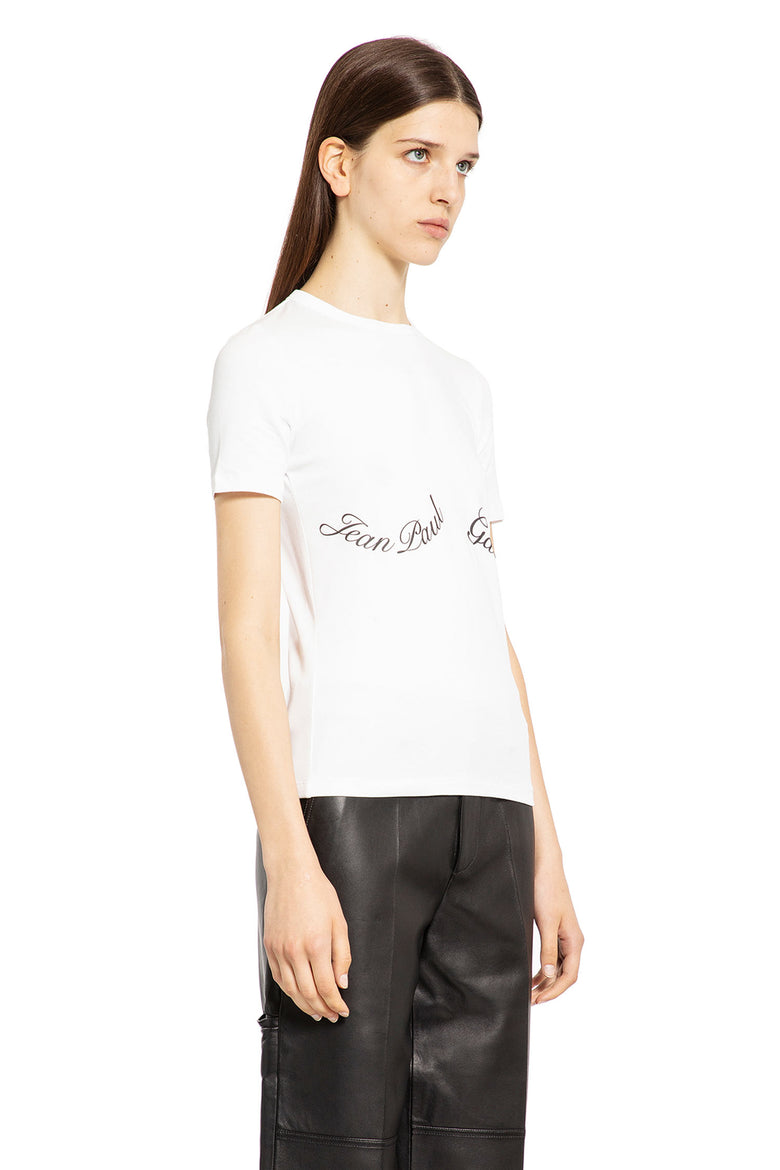 JEAN PAUL GAULTIER WOMAN WHITE T-SHIRTS & TANK TOPS