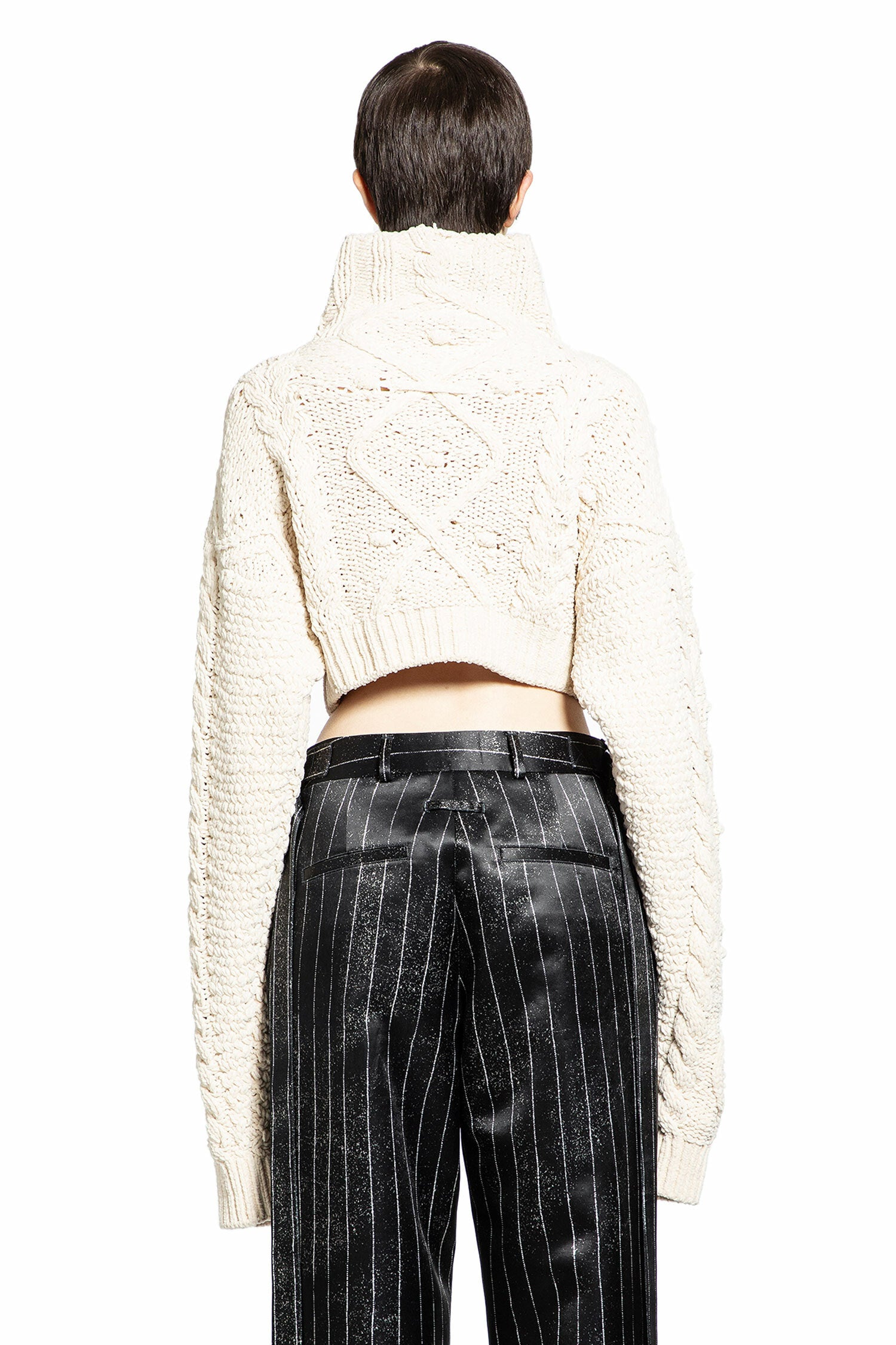 JEAN PAUL GAULTIER WOMAN OFF-WHITE KNITWEAR