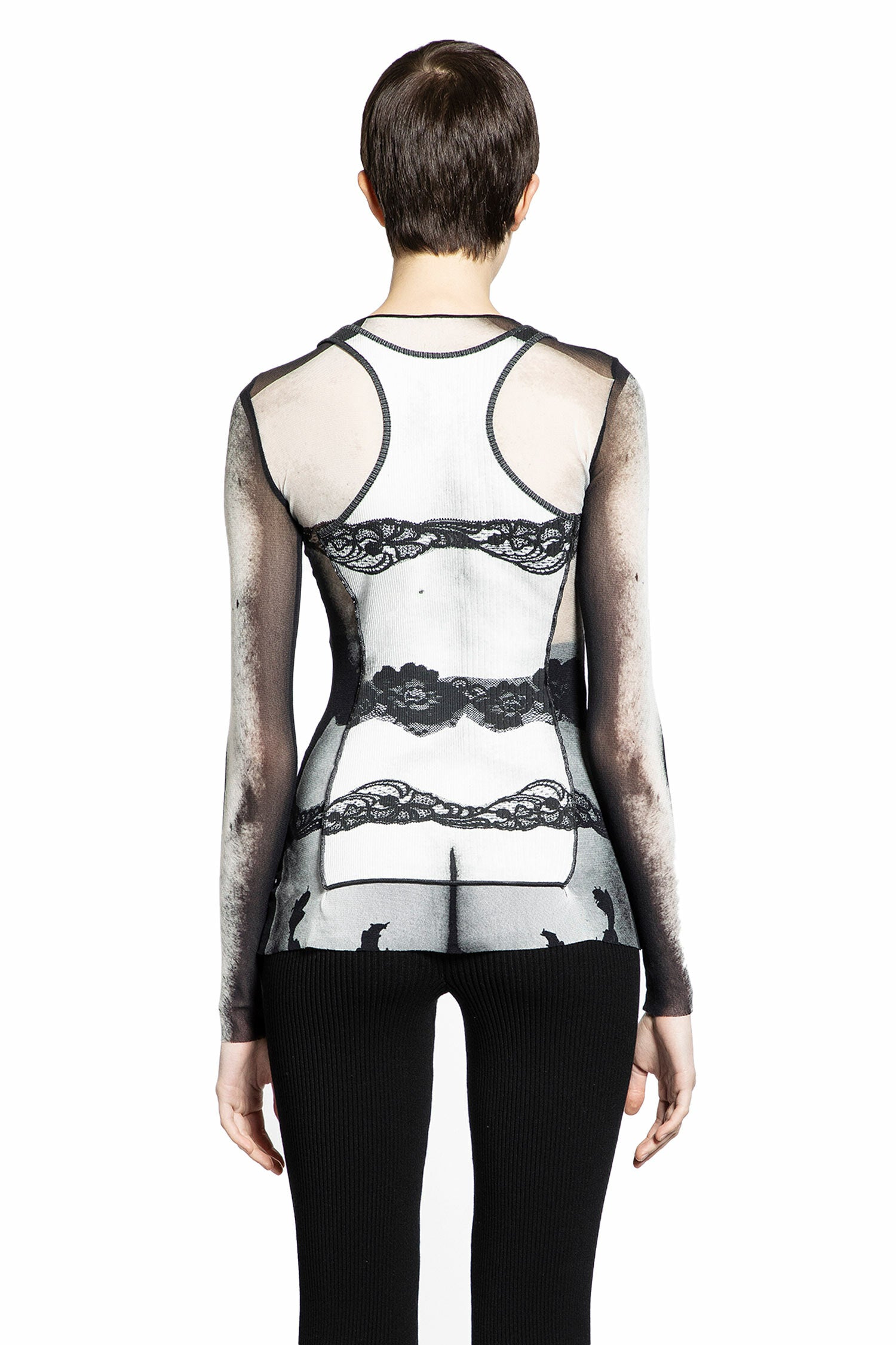 JEAN PAUL GAULTIER WOMAN BLACK&WHITE TOPS