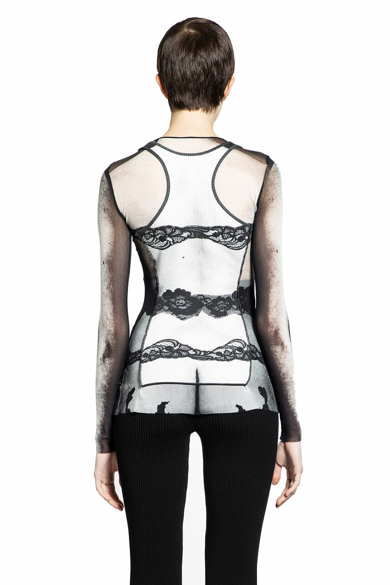 JEAN PAUL GAULTIER WOMAN BLACK&WHITE TOPS