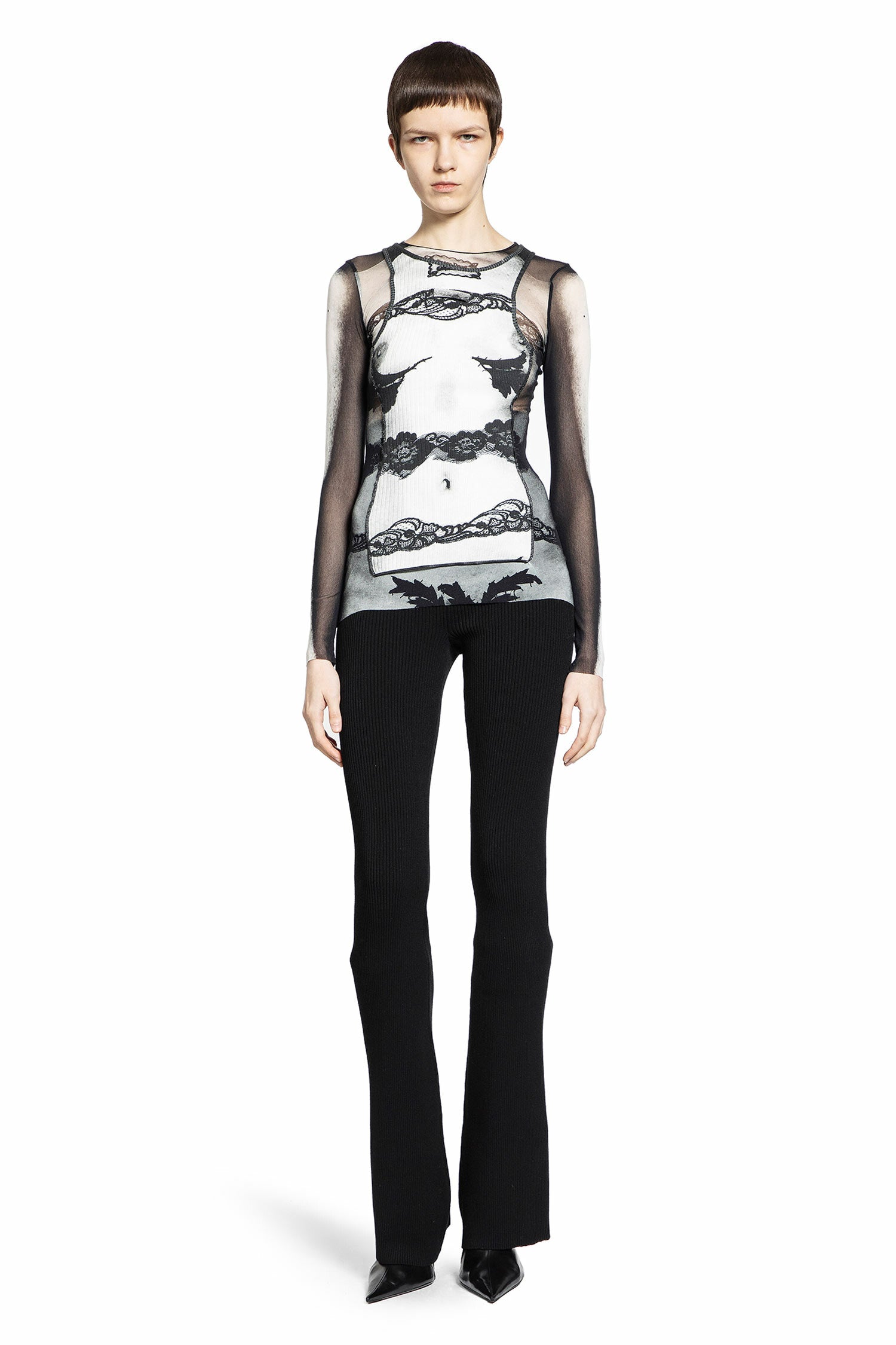 JEAN PAUL GAULTIER WOMAN BLACK&WHITE TOPS