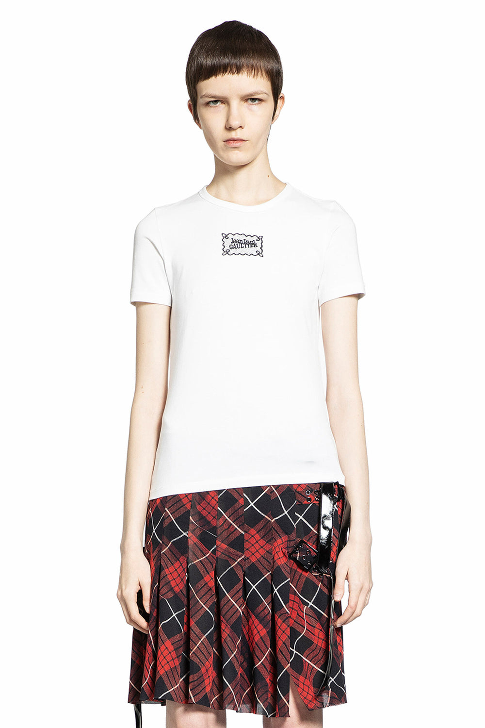 JEAN PAUL GAULTIER WOMAN WHITE T-SHIRTS & TANK TOPS