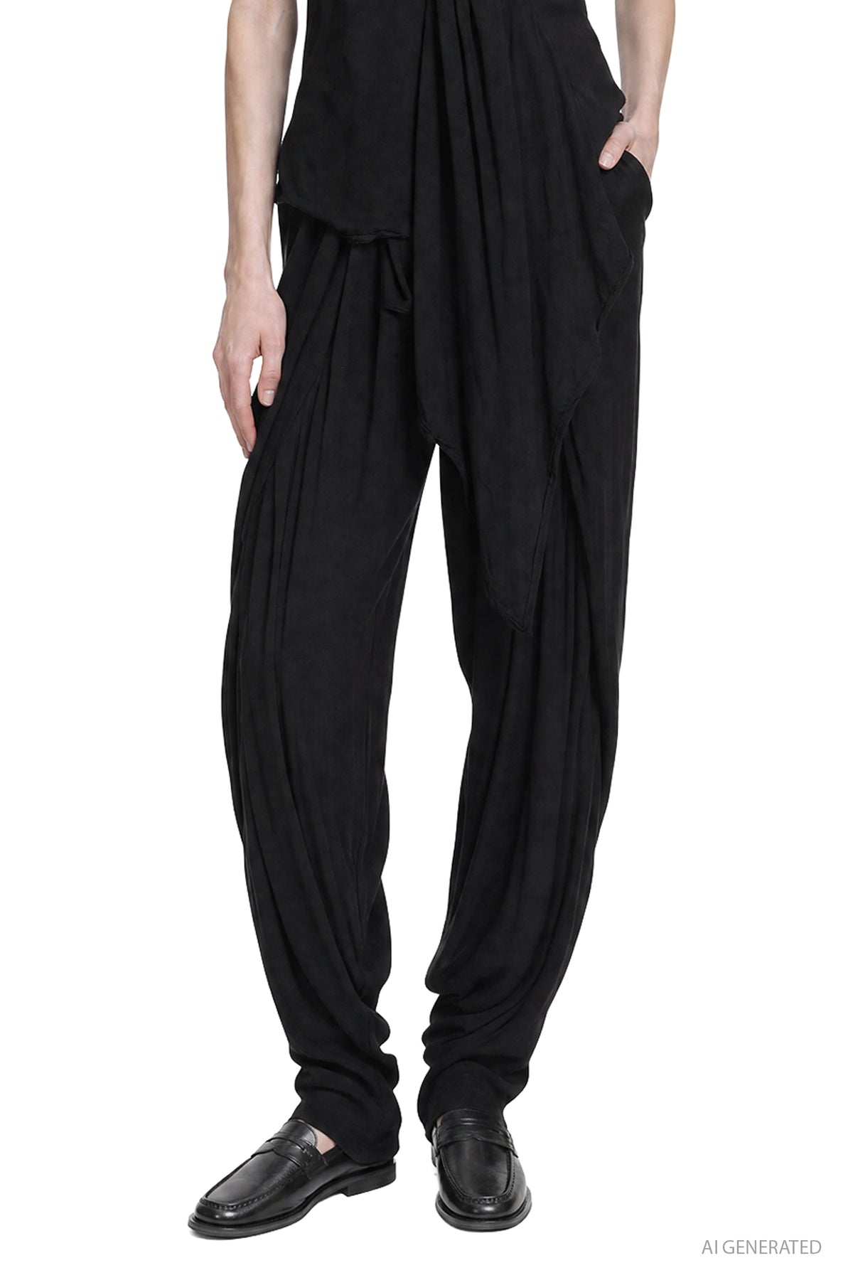 Viscose Wool Harem Pants
