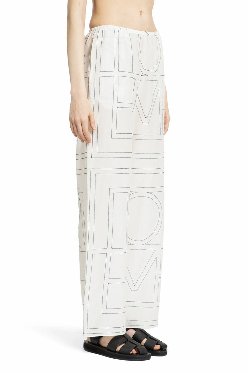 TOTEME Monogram Cotton PJ Bottoms woman