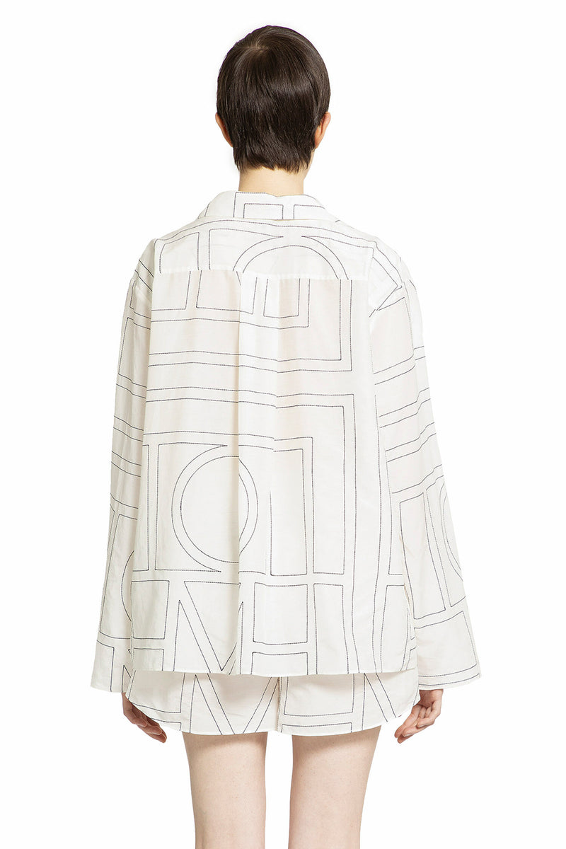 TOTEME Monogram Cotton PJ Top woman
