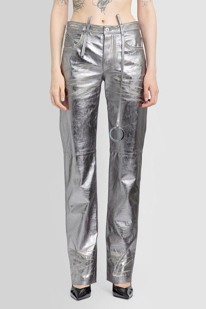 THE ATTICO WOMAN SILVER TROUSERS