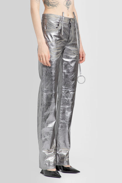 THE ATTICO WOMAN SILVER TROUSERS