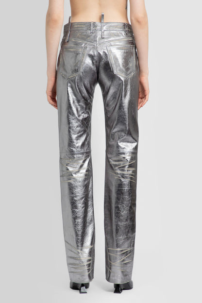 THE ATTICO WOMAN SILVER TROUSERS