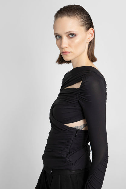 THE ATTICO WOMAN BLACK TOPS