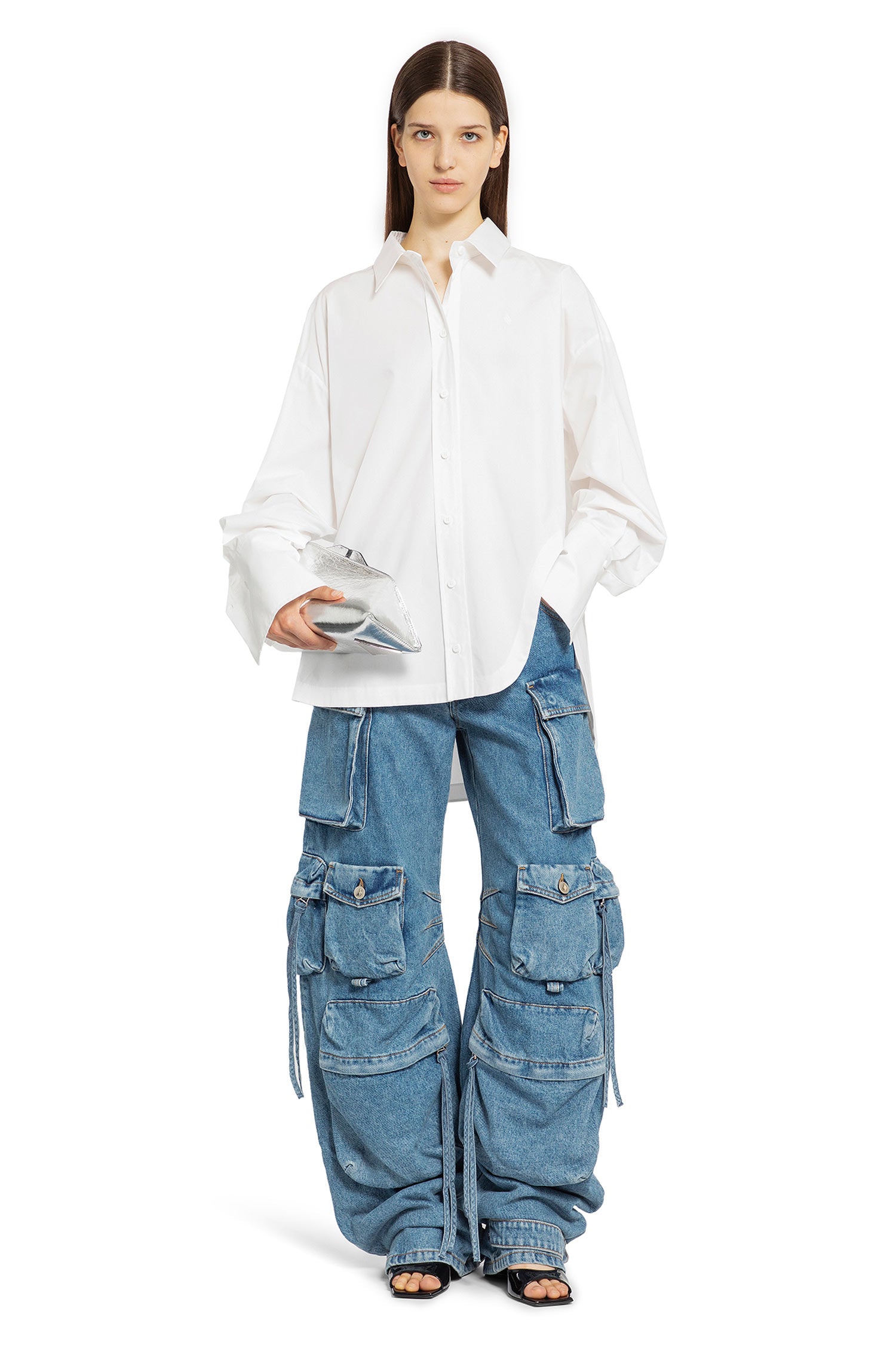 THE ATTICO WOMAN BLUE TROUSERS