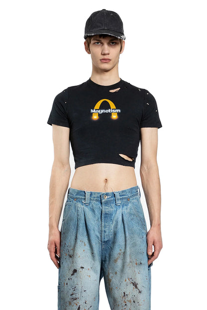 Antonioli DOUBLET MAN BLACK T-SHIRTS & TANK TOPS