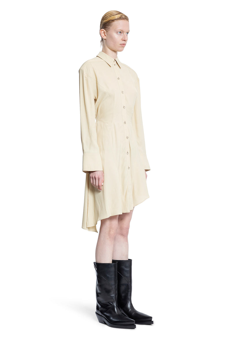 MUGLER WOMAN BEIGE DRESSES